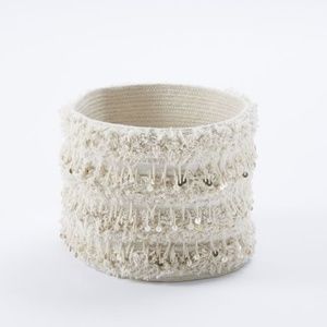 West Elm Moroccan Wedding Basket, White